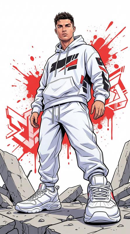 Urban Street Illustration Hip-Hop Style Full Body