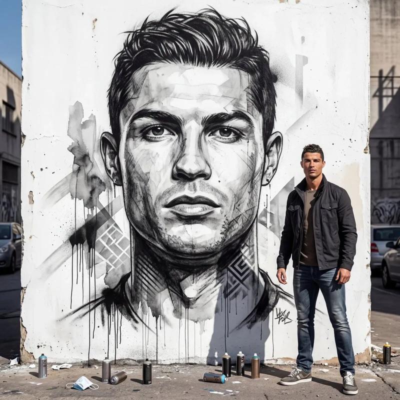 Street Mural Self-Portrait Urban Full Body