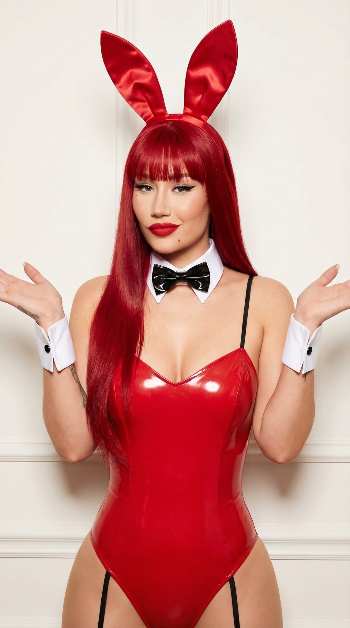 Red Hair Bunny Girl Alluring Photorealistic Portrait