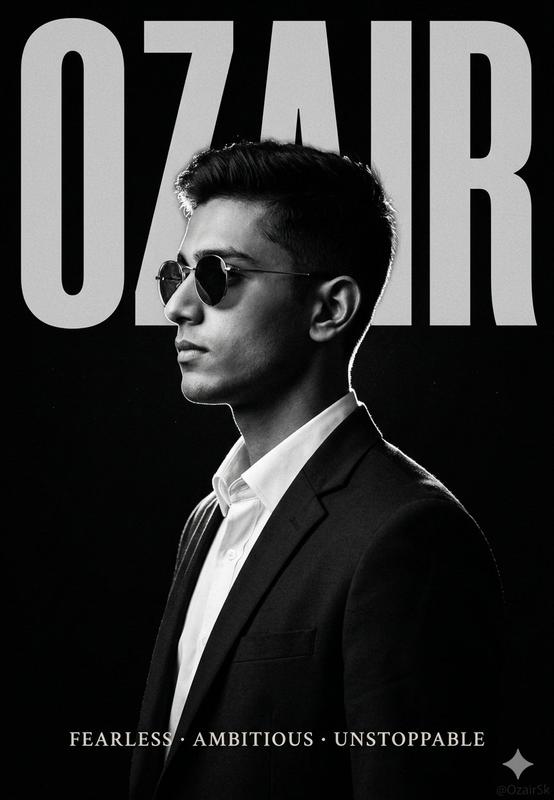 Black White Cinematic Poster Rim Light Side Profile Portrait
