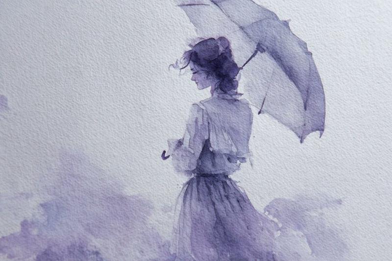 Watercolor Dreamlike Impressionistic Cold-Pressed Paper Template
