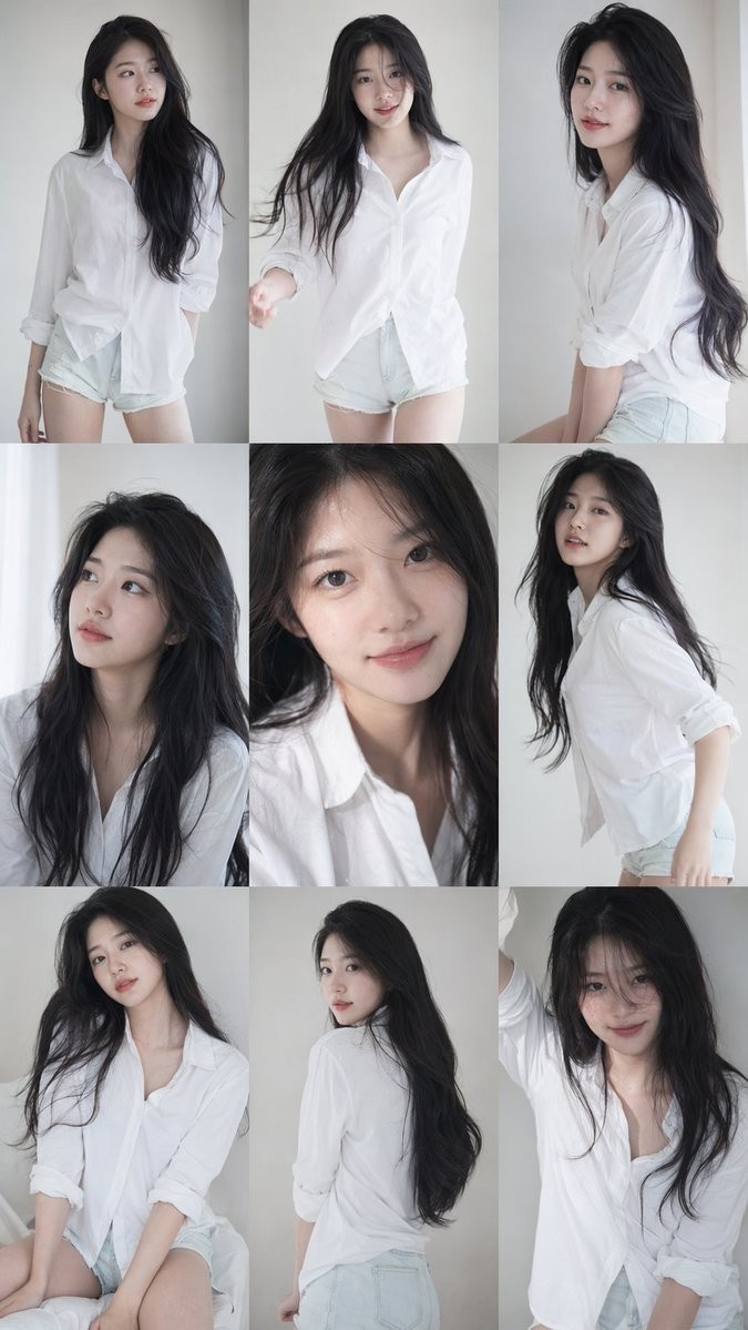9-grid idol portrait series