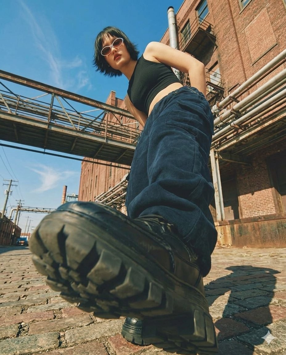 Industrial Alley Boot-Stomp Power Pose