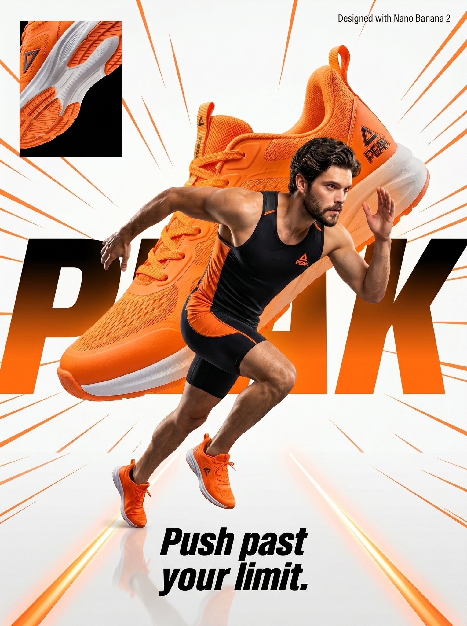 Orange PEAK Running Ad