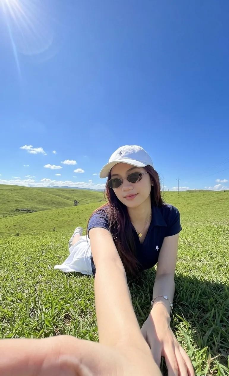 Sunny Hillside Selfie