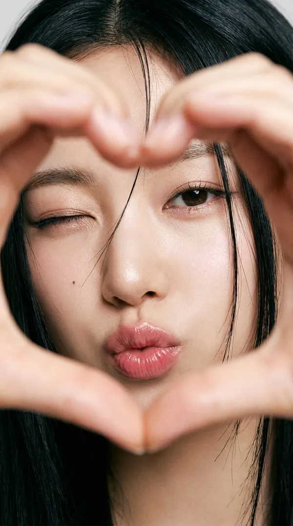 Girl Forming a Heart with Hands