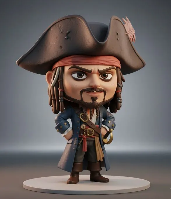 Character Transformed into 3D Collectible Chibi Figure