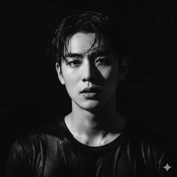 Dramatic B&W Close-Up