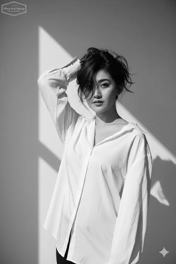 Portrait in Loose White Shirt