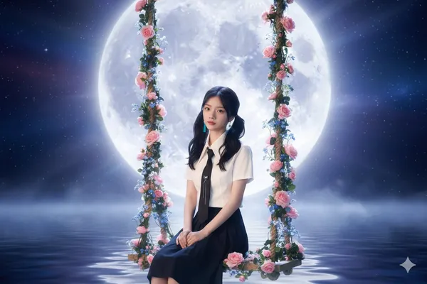 Moonlit Swing During Mid-Autumn