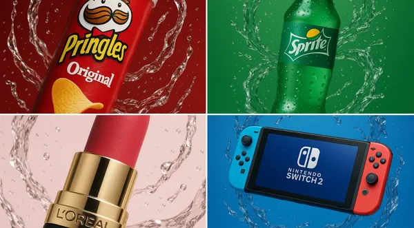 Brand Product in Elegant Water Vortex