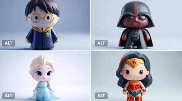 Whimsical 3D Vinyl Toy Style