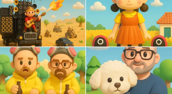 Nintendo-Style 3D Cartoon Illustration