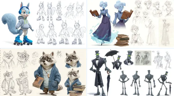Pixar-Style Character Sheet
