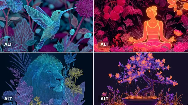 Neon Floral Harmony