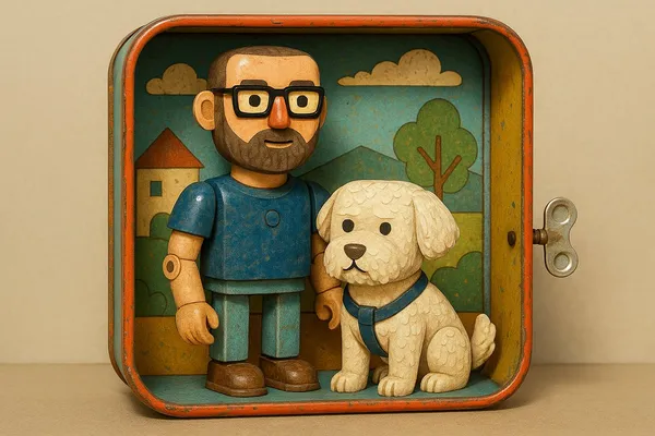 Vintage Tin Toy Diorama Style