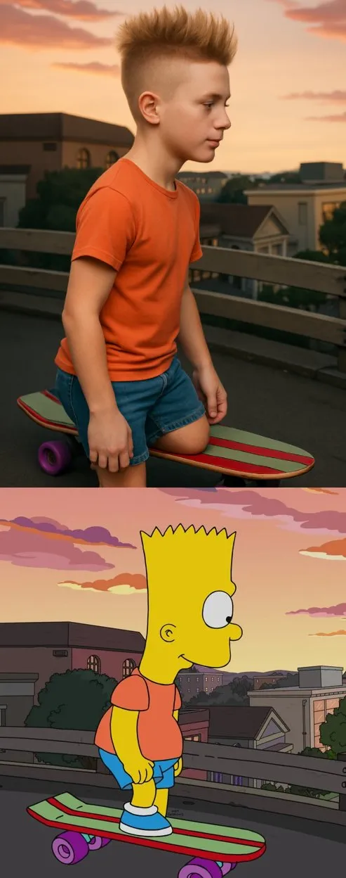Cartoon to Photorealistic Human Transformation