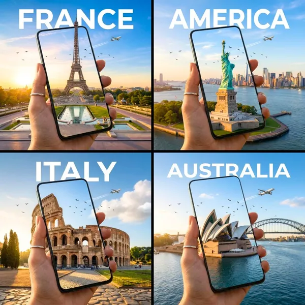 Hyperrealistic Travel Advertisement