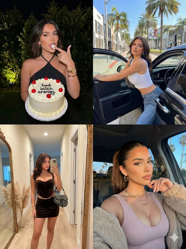2×2 Grid Collage (Four Photos of the Same Girl)