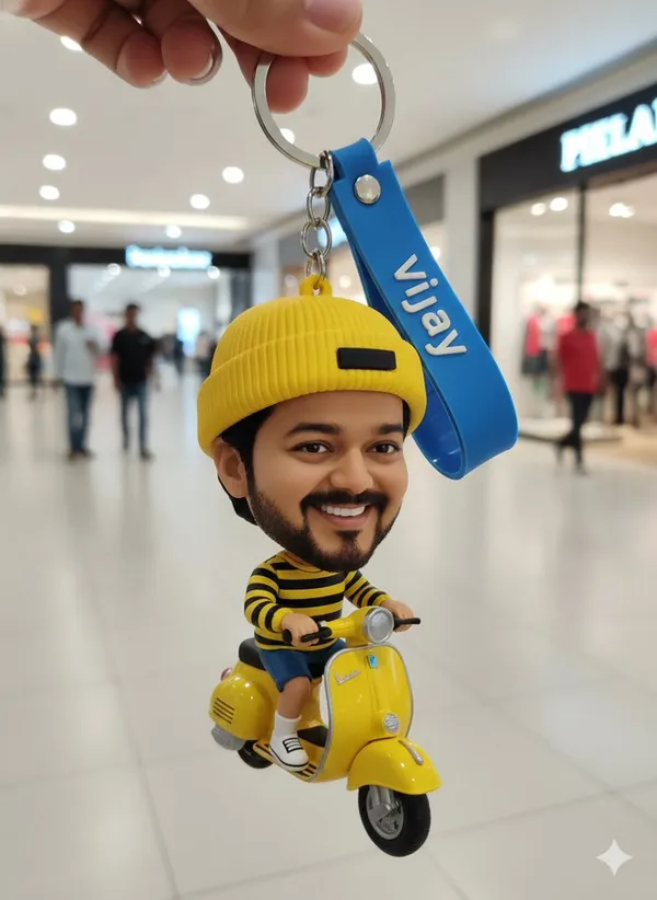Cartoon-Style Keychain