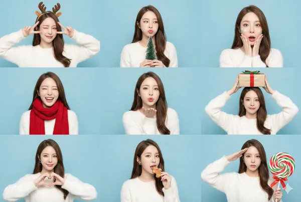 Christmas Special - Christmas-Limited Photo Stickers, 9-Panel Full Sweetness