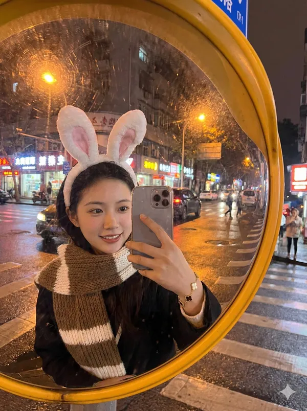 Street Corner Convex Mirror