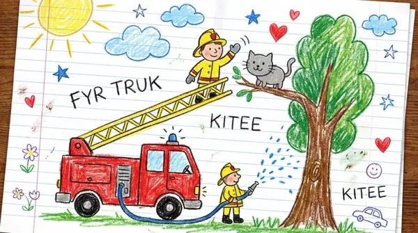 Draw content in a notebook-paper style