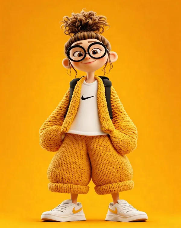 A Cute 3D Cartoon Character