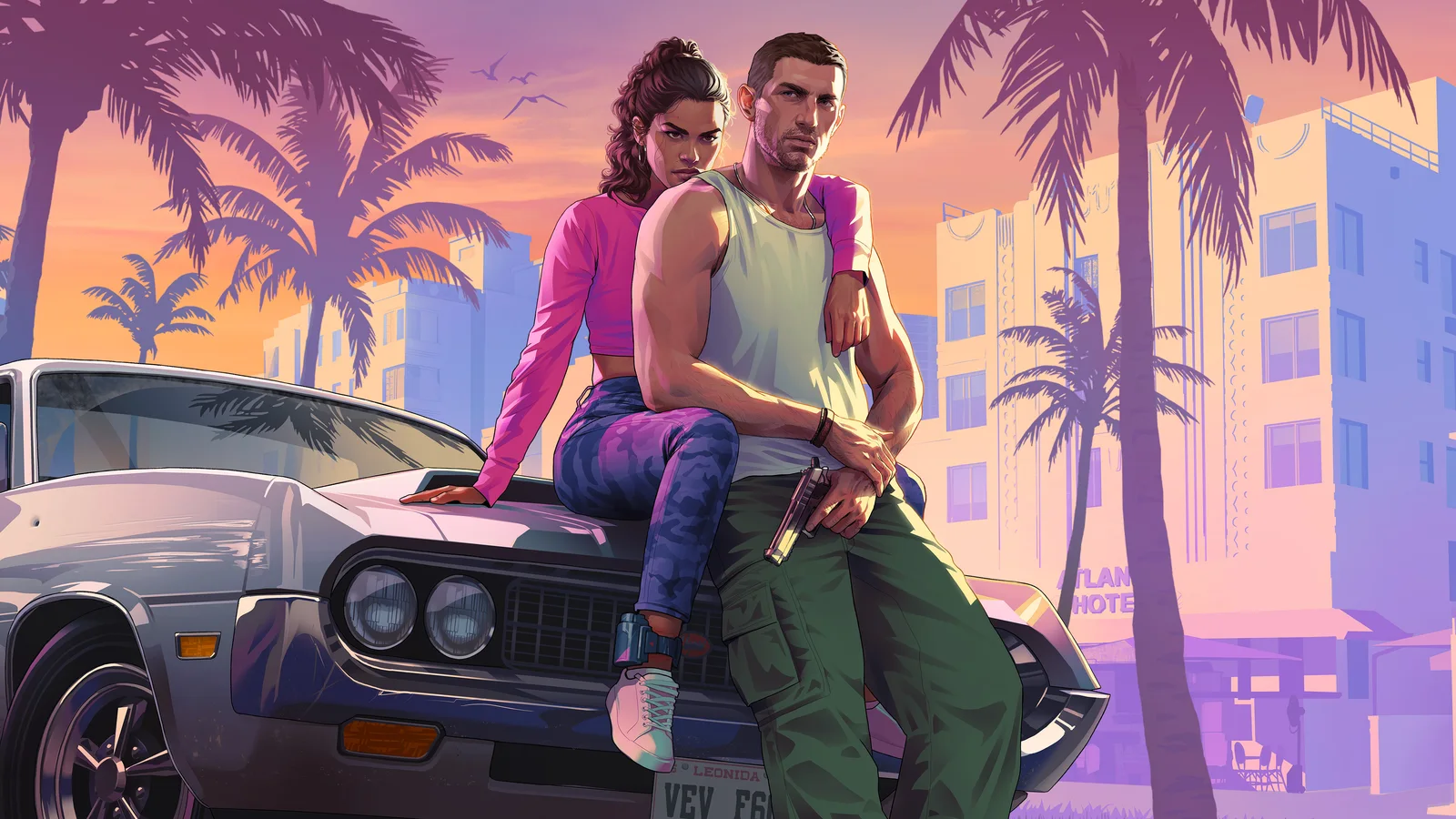 Jason and Lucia 01, official GTA VI posters image reference